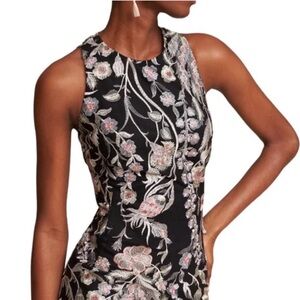 BHLDN Elegant Black Dress with Floral Details